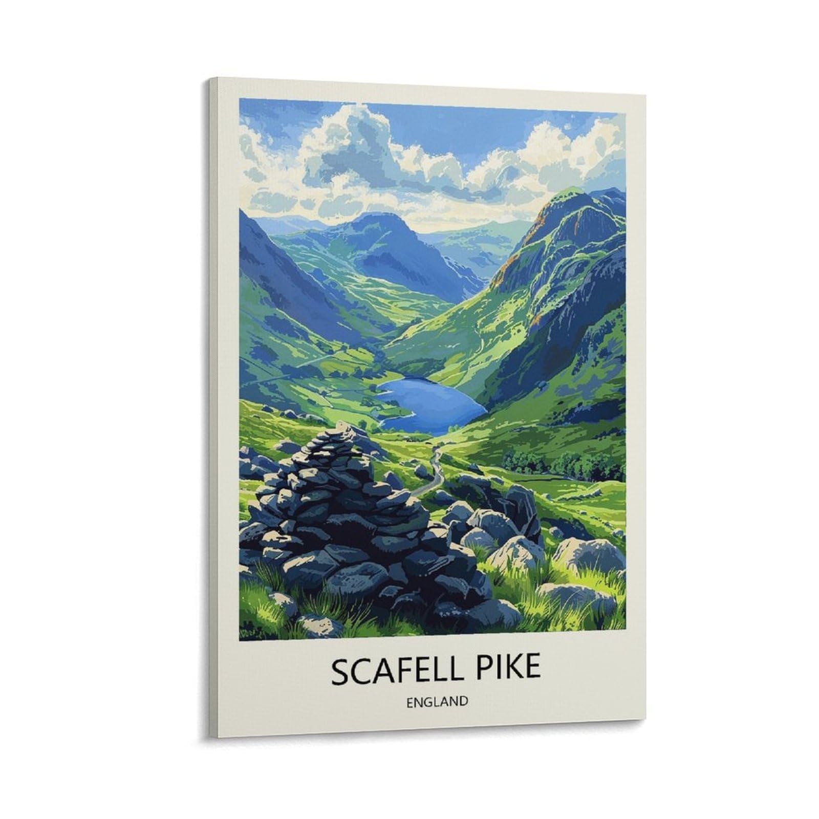 YJNENG Canvas Art Picture Scafell Pike England Wall Decor Art Painting Posters Modern Family Decorative Poster 12x18inch(30x45cm)