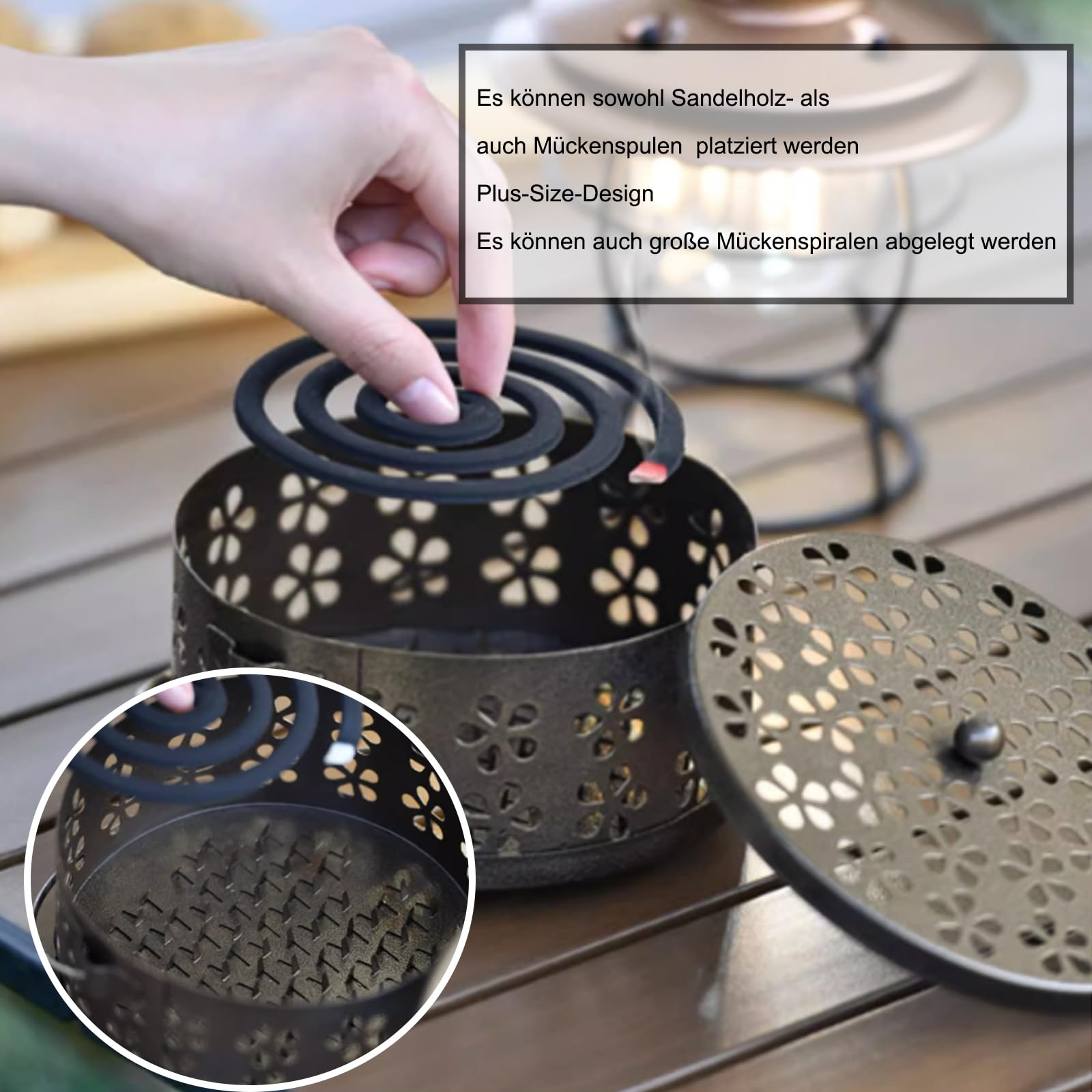 4pcs Porta Spirali Antizanzare Bruciatore di incenso,incenso Porta Bobine per zanzare,Bobina di Zanzara,Scatola Della Bobina Della Zanzara,Incenso