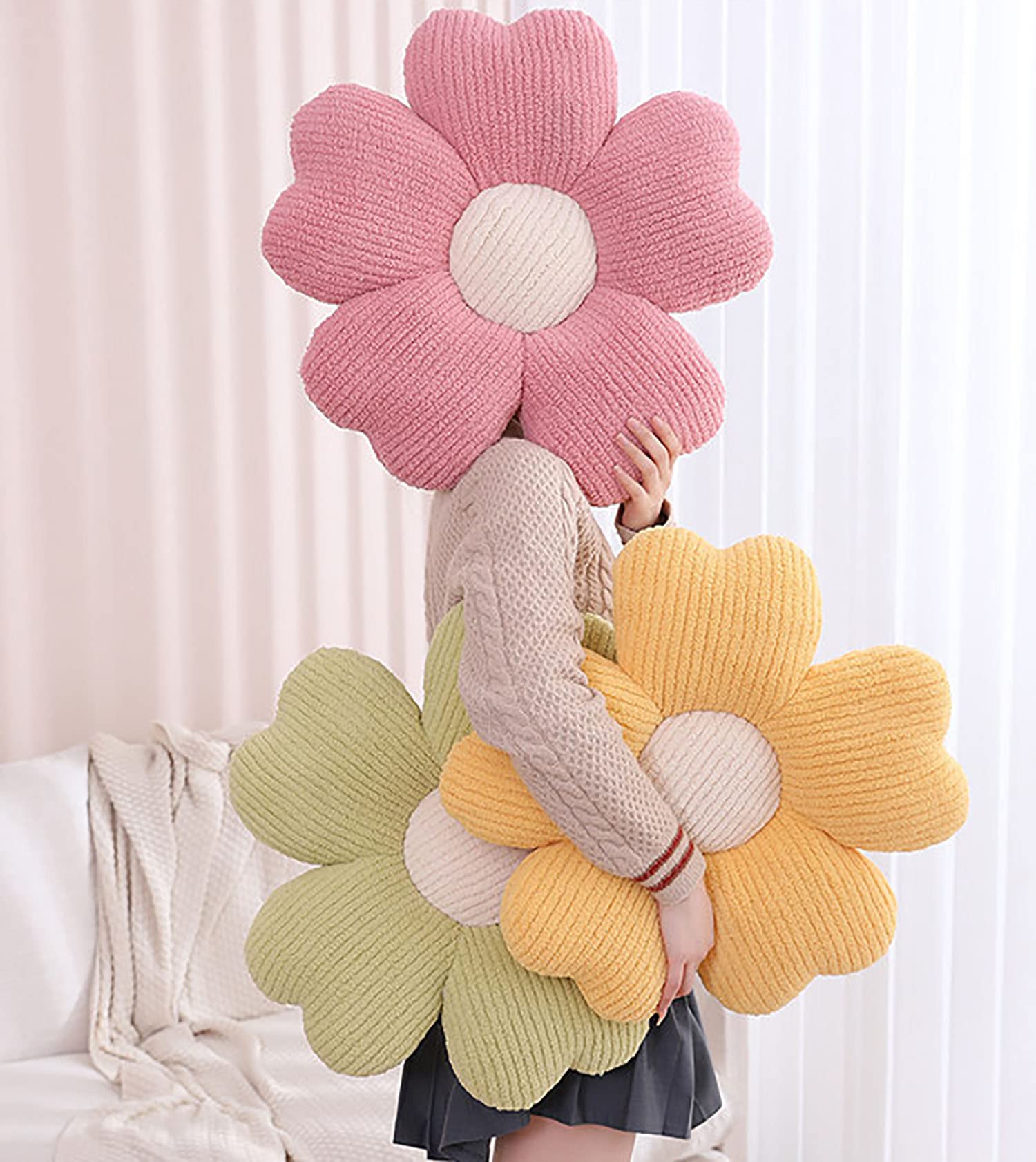 Amazon.co.jp: HANDKEI 花の形のかわいい枕 花の形の枕 クッション
