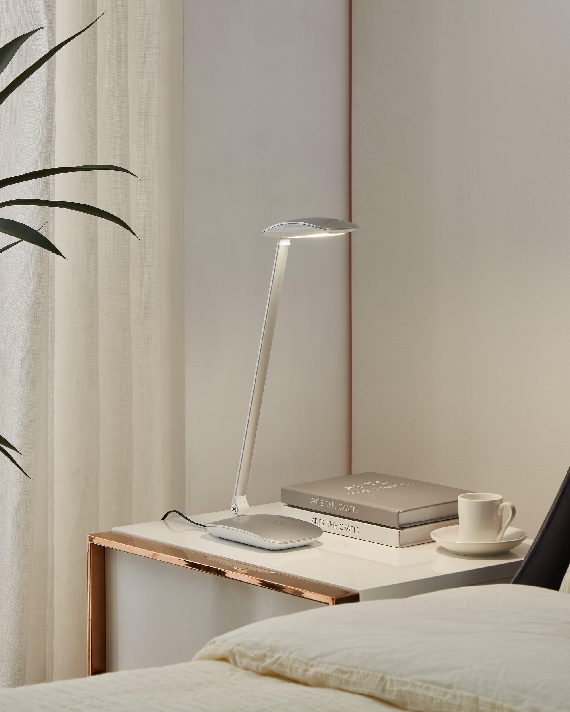 Eglo Lámpara de mesa LED Cajero, lámpara de escritorio de 1 luz con tacto