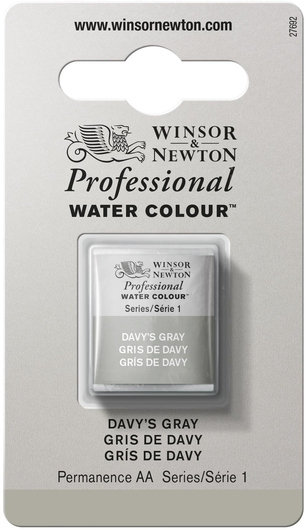 Winsor & Newton Professional Water Colour Paint, Half Pan, Davy's Gray
