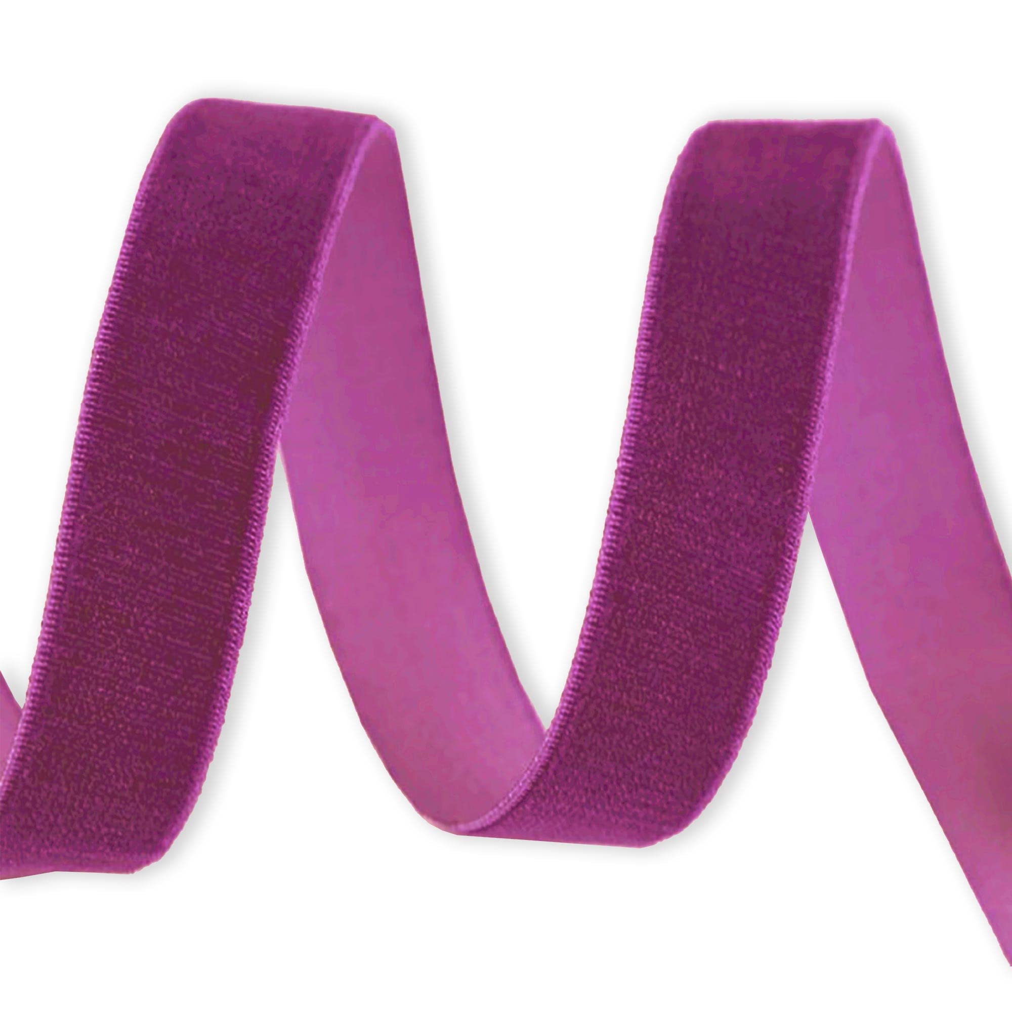 Habercrafts Bright Pink 9Mm Velvet Elastic Ribbon Flat Stretchy Cord Flat Elastic Velour Tape Sewing Band Trimming For Skirts Trousers Waistbands Headband Masks Clothing Arts & Crafts (9Mm - 1 Meter)