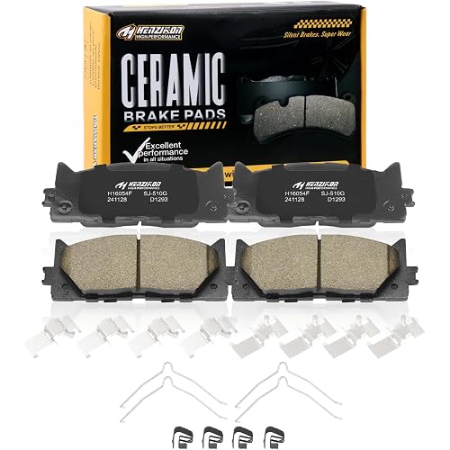 Ceramic Front Brake Pads Set Compatible with 2008-2018 Toyota Avalon,2007-2017 Toyota Camry,Compatible with 2007-2018 Lexus ES350,2013-2018 Lexus ES300h(D1293)
