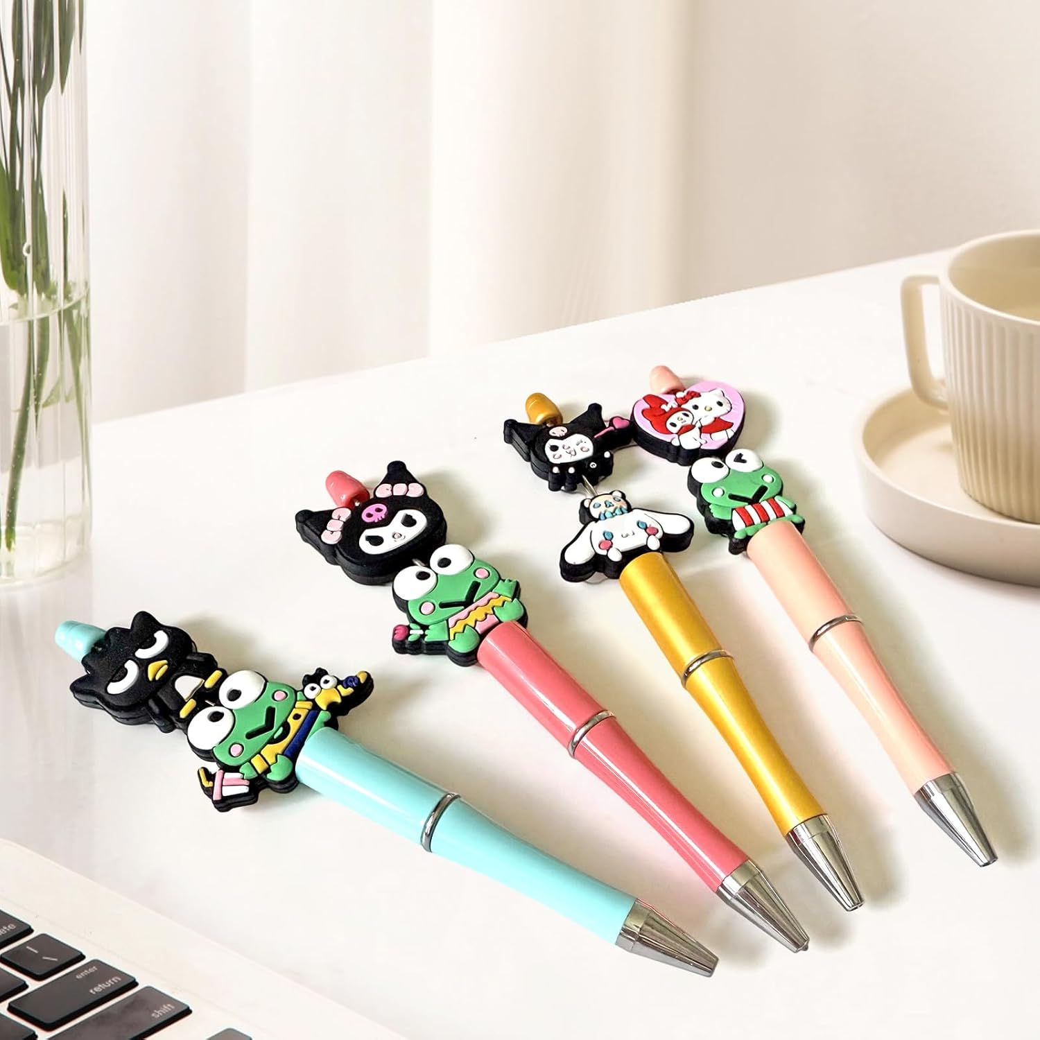 Cute Cartoon Silicone Beads for DIY Jewelry, Anime Decorative Focal Beads for Necklaces, Bracelets, Keychains, Pen Making & Craft Projects (Green) - Image 5