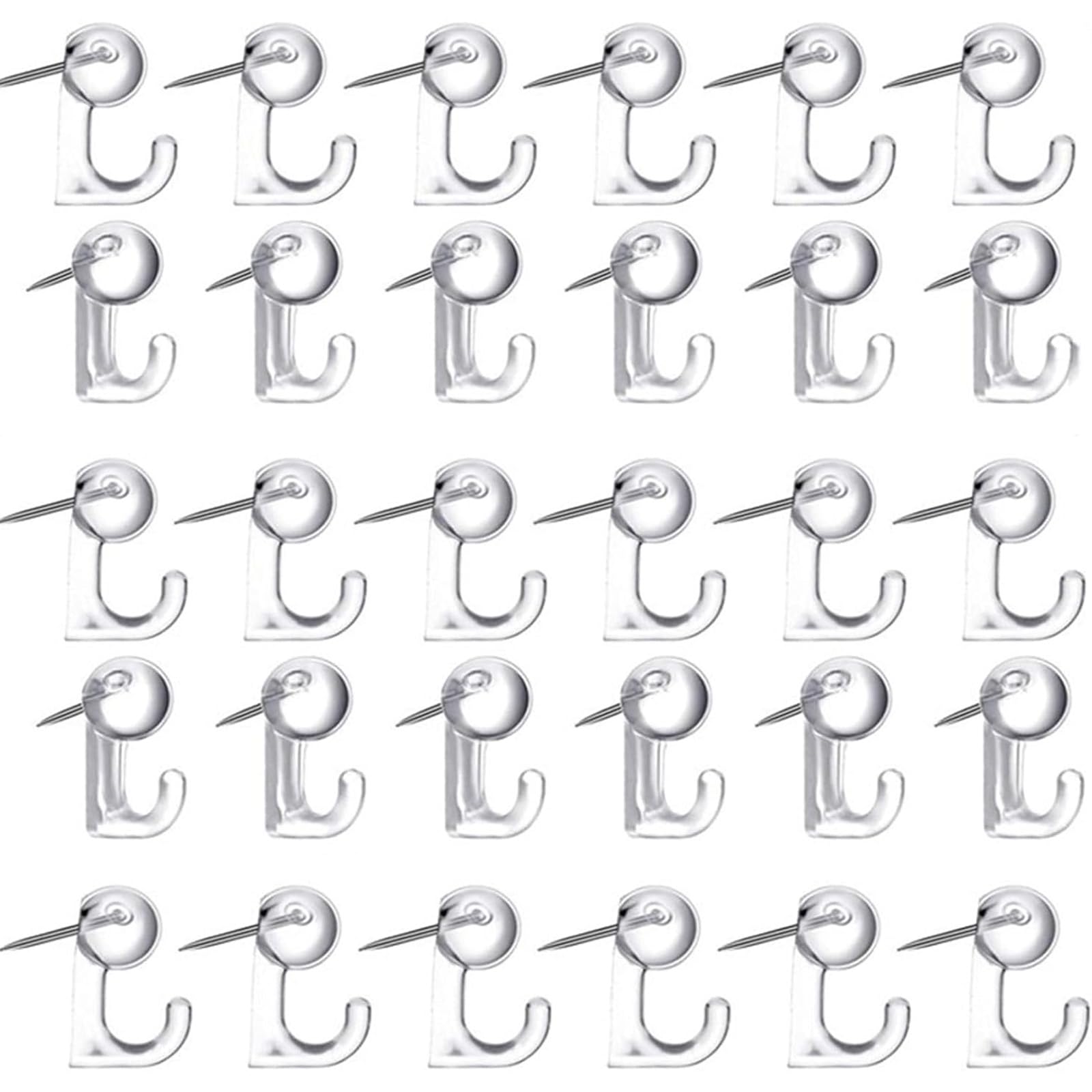100 Pcs Push Pin Hooks - Plastic Headed Tacks for Cork Board, Map, Calendar, Home Office School Supplies