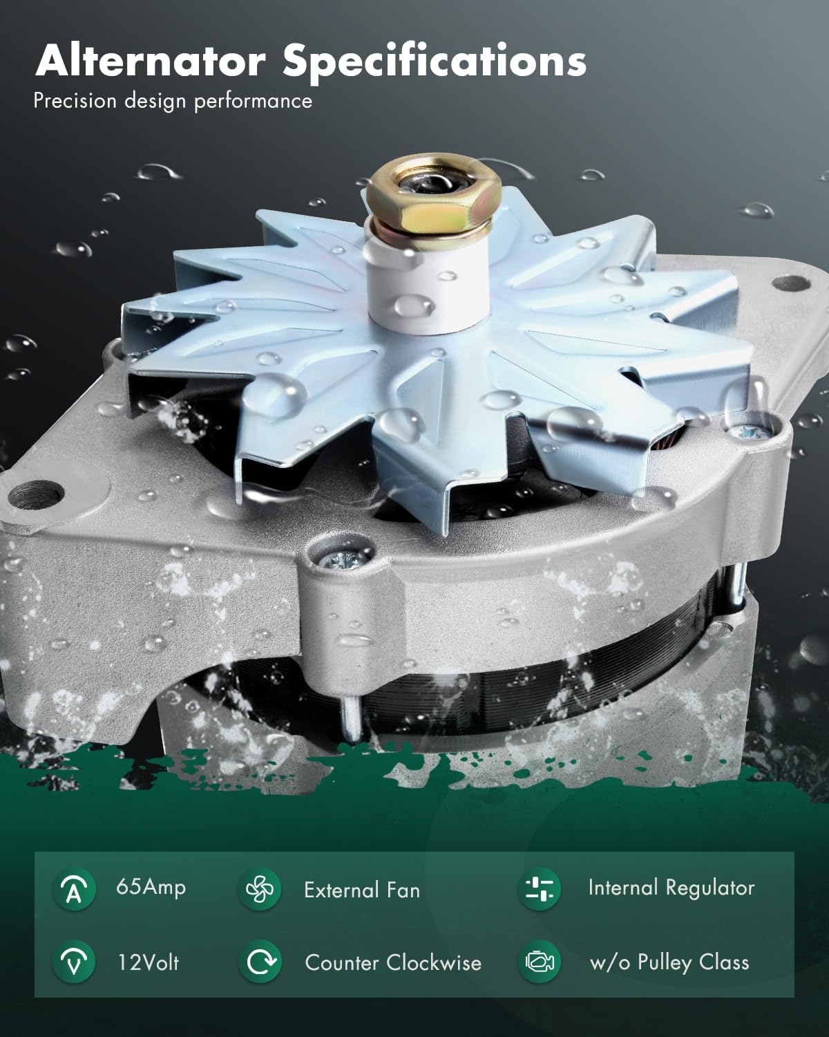 SCITOO Alternator Fits for Thermo King Generator APU TriPac TK270 Engine,Yanmar Engines,Industrial 2TNV70-12V 65Amp CCW w/o Pulley Class, Replace OE AMA0002 400-42005