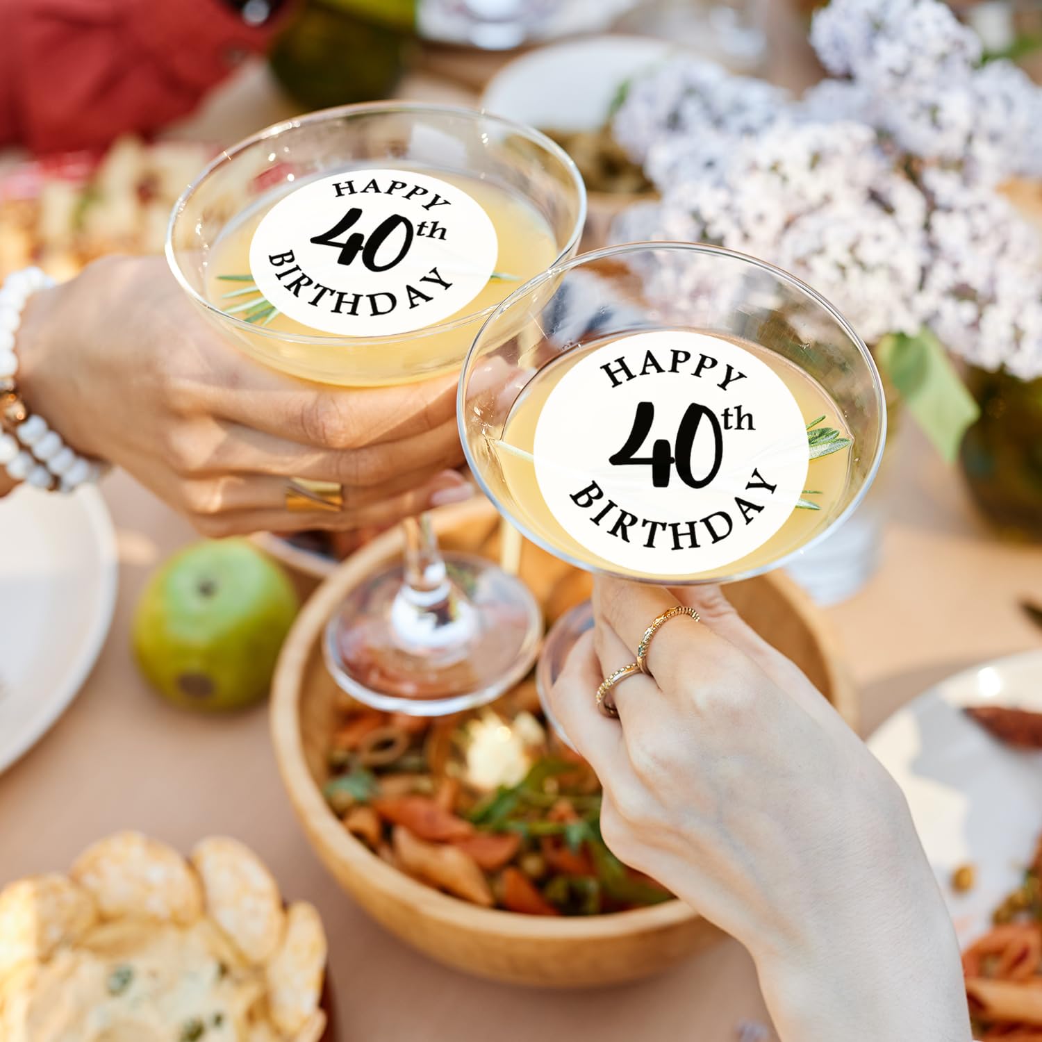 Photo 1 of **MISSING PARTS**
40th Birthday Cocktail Drink Toppers Decorations for Her Him, Wafer Paper Happy 40th Bithday Party Favors Beverages Bar Decor for Women Men, Party Supplies 50pcs