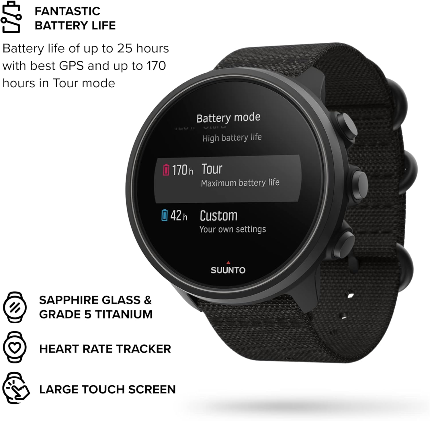 SUUNTO 9 BARO Charcoal Titanium SUUNTO 9 BARO Charcoal Titanium