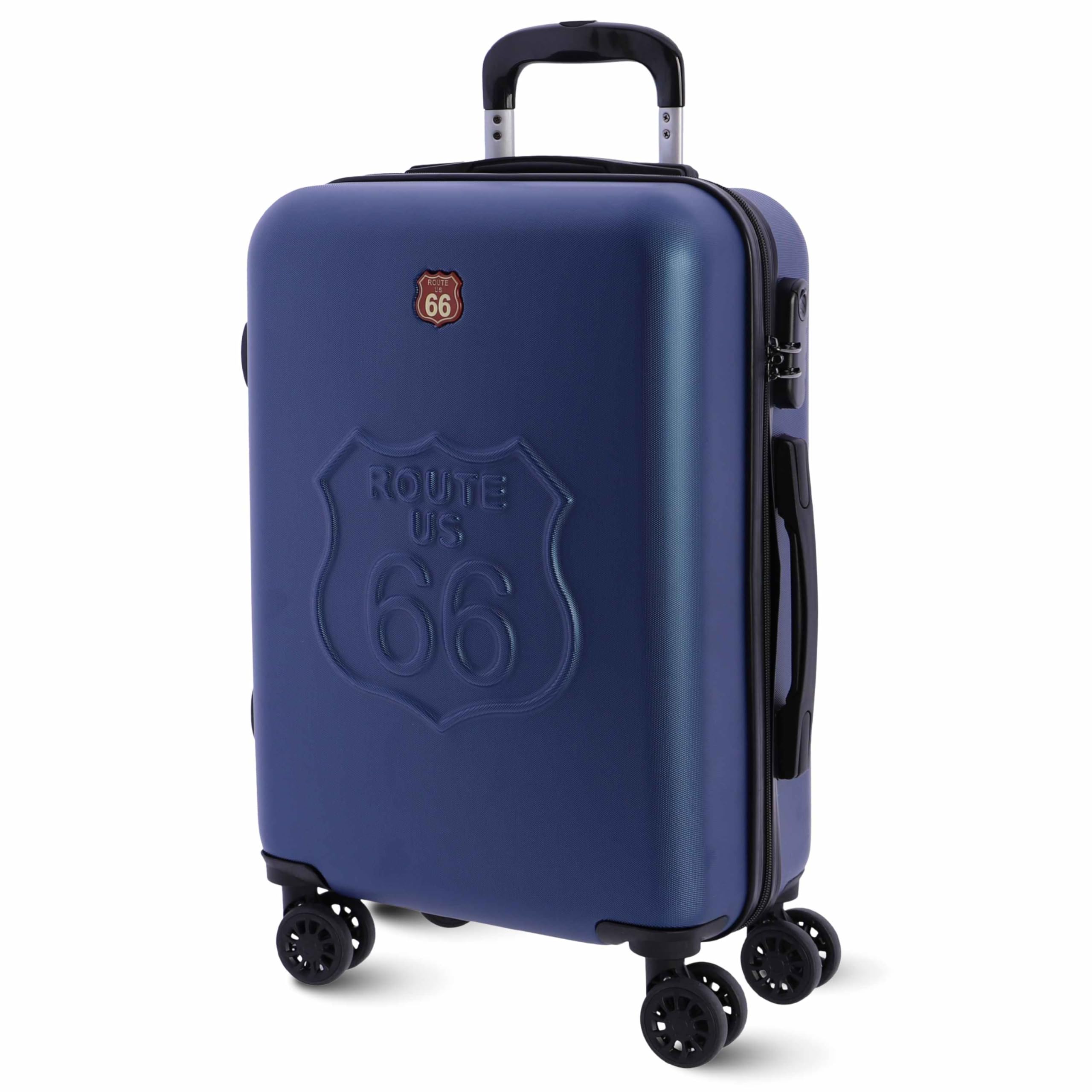 ROUTE 66 - Maleta Cabina 55x40x20- Maletas de Viaje - Maletas de Viaje Cabina Apta para Ryannair- Trolley Equipaje para Avion Resistente con 4 Ruedas de 360º y candado numérico — view 8