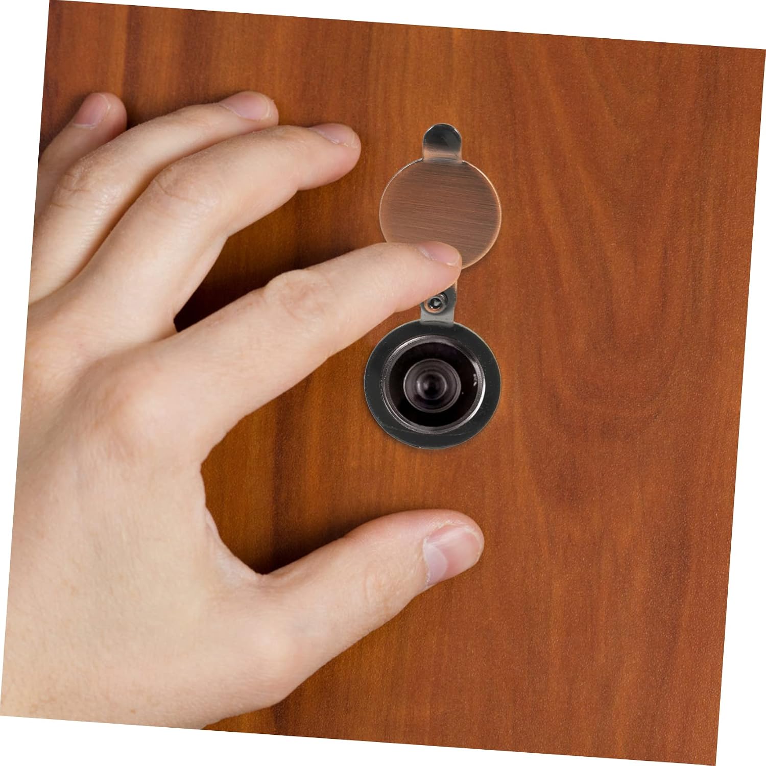 LIFKOME 10pcs Door Viewer Privacy Cover Decorative Peephole Protector for Apartment Home Copper Material Easy Installation and Finish