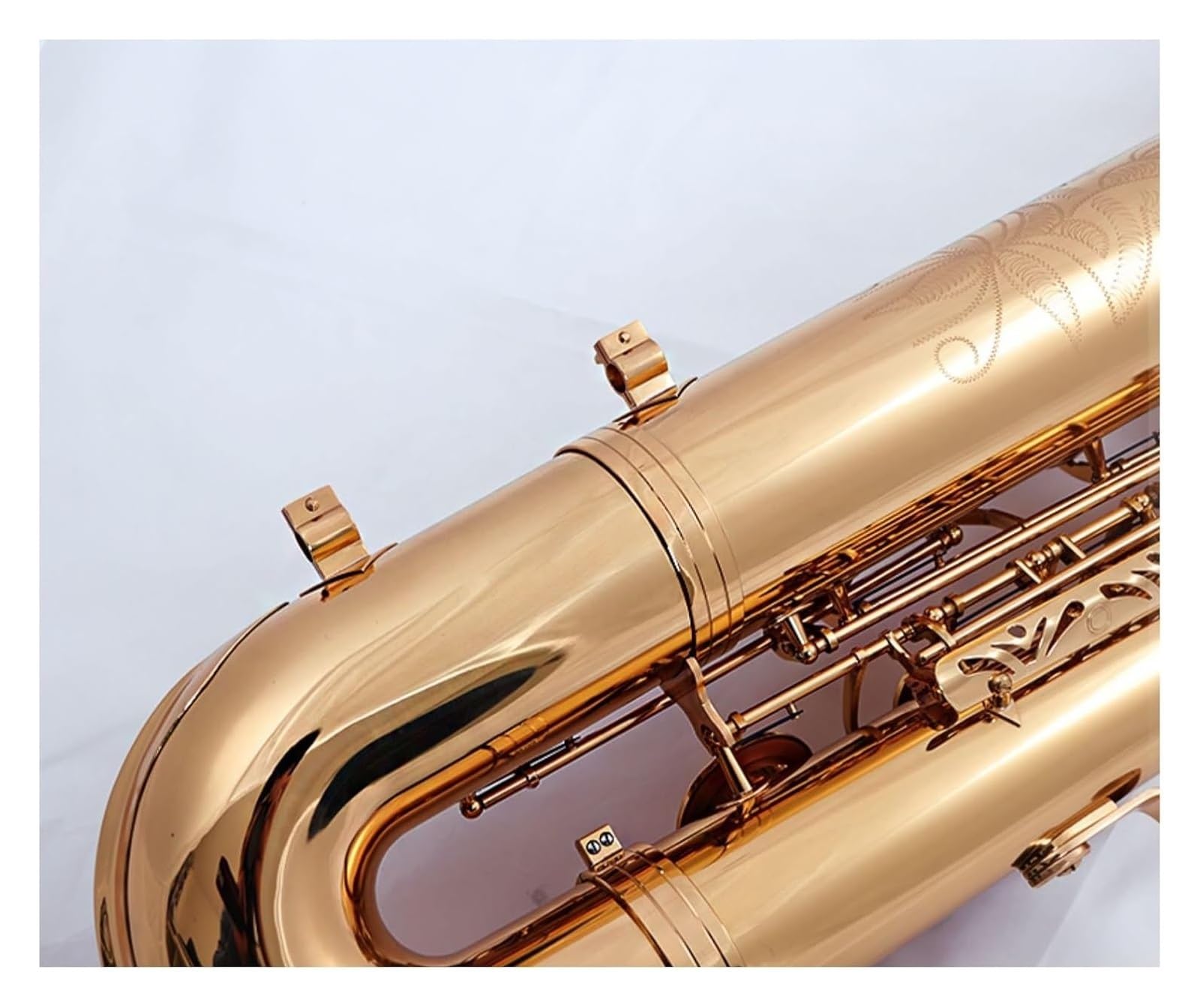 Przyciski muszli, instrumenty muzyczne, saksofon Instrument dęty barytonowy Es-dur Profesjonalny instrument basowy