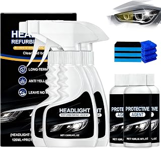 Supani Headlight Restoration Fluid Kit, Automotive Headlamp Restoration Fluid Kit, 2026 New Q4 Headlight Restoration Polish, Restores Clear Yellowed Car Plastic and Protects from Re-Oxidation (3Pcs)