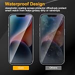 3 Pack Privacy Screen Protector for iPhone 14/13/13 Pro/iPhone 16e/iPhone 17e, Mounting Frame, Anti Spy Tempered Glass 9H Hardness, Black Protector Anti Spy, Bubble Free, Anti-Scratch