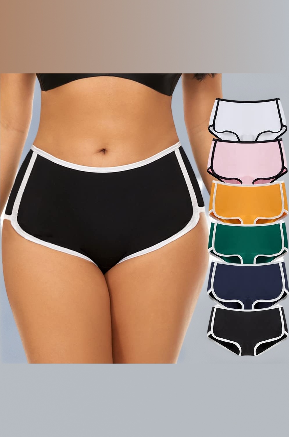 Women Boyshorts Underwear Cotton Panties Stretch Boxer Brief…