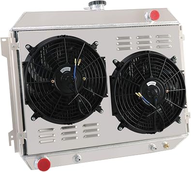ALLOYWORKS 3 Row All Aluminum Radiator+Shroud Fan+Relay For 1968-1974 Dodge Coronet/Charger/Challenger, Plymouth Satellite/Belvedere/GTX AT/MT | Full aluminum radiator. High thermal conductivity. Corrosion resistance. Most cars. Long travel. Harsh road. Frequent use.