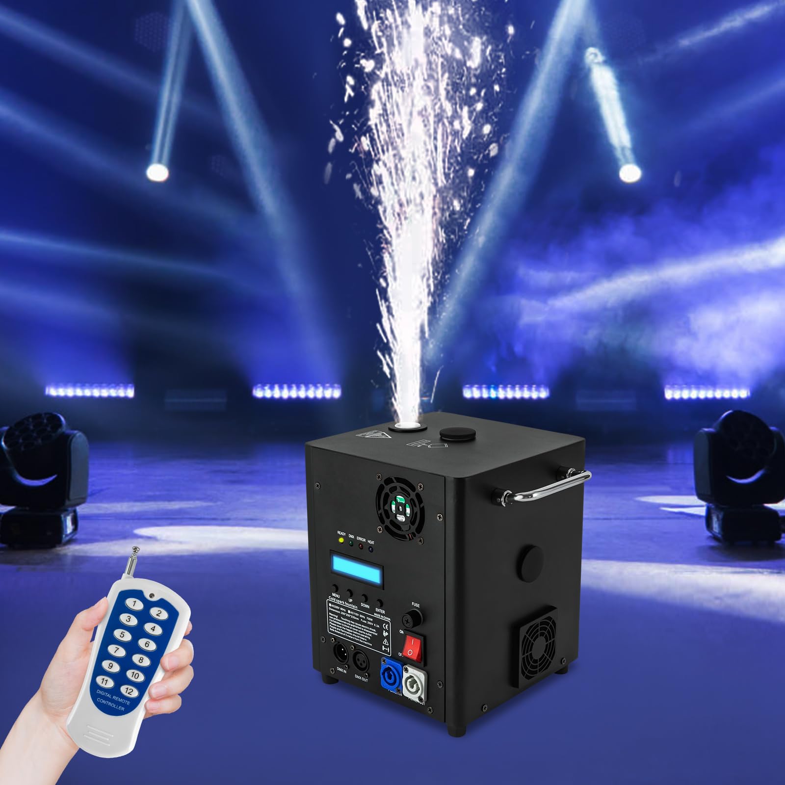 Macchina Fuochi D'Artificio A Freddo - Sistema Senza Fili Con 8 Cues, Perfetta Per Spettacoli