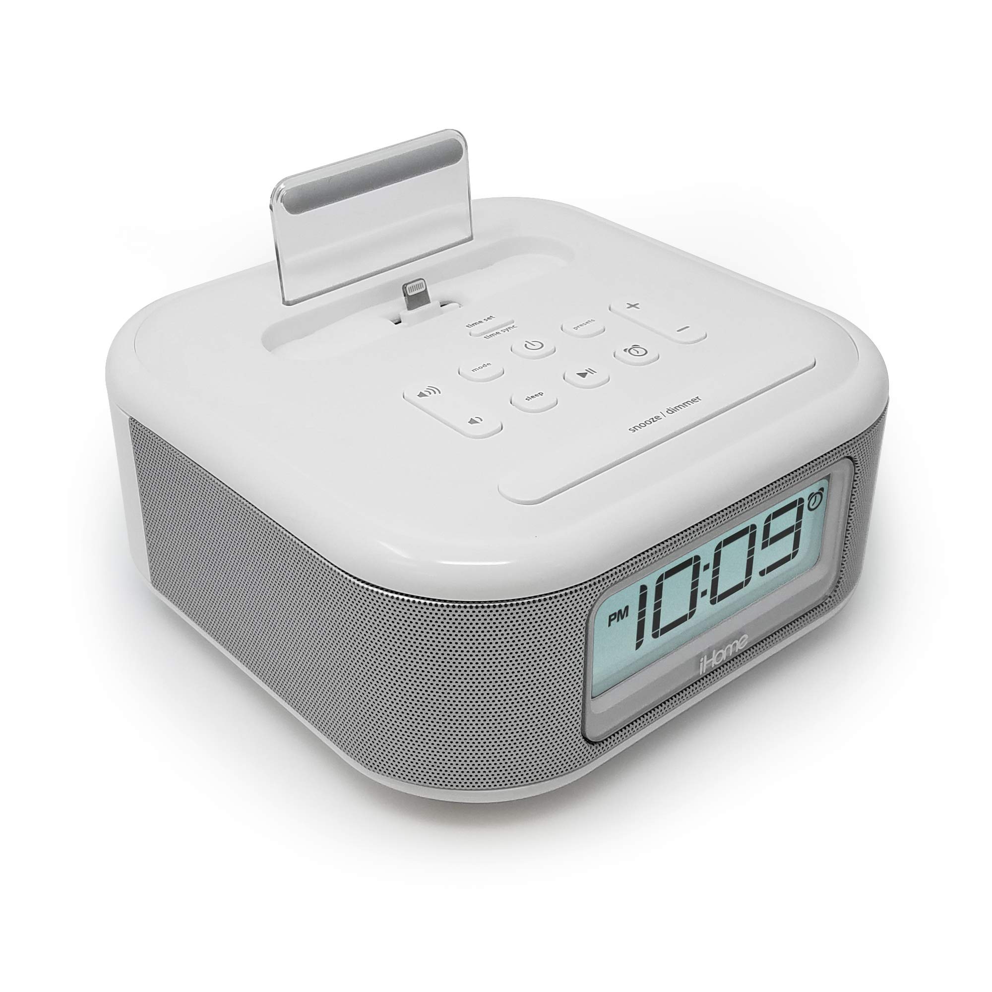 iHome iPL23 Alarm Clock FM Radio Lightning iPhone Charging Dock Station