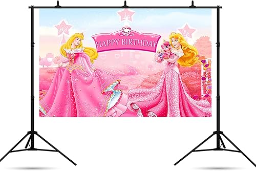 Miniatura 5 de Telón de fondo de princesa para decoraciones de fiesta de cumpleaños, fondo de princesa Aurora para baby shower, fiesta de pasteles, suministros de
