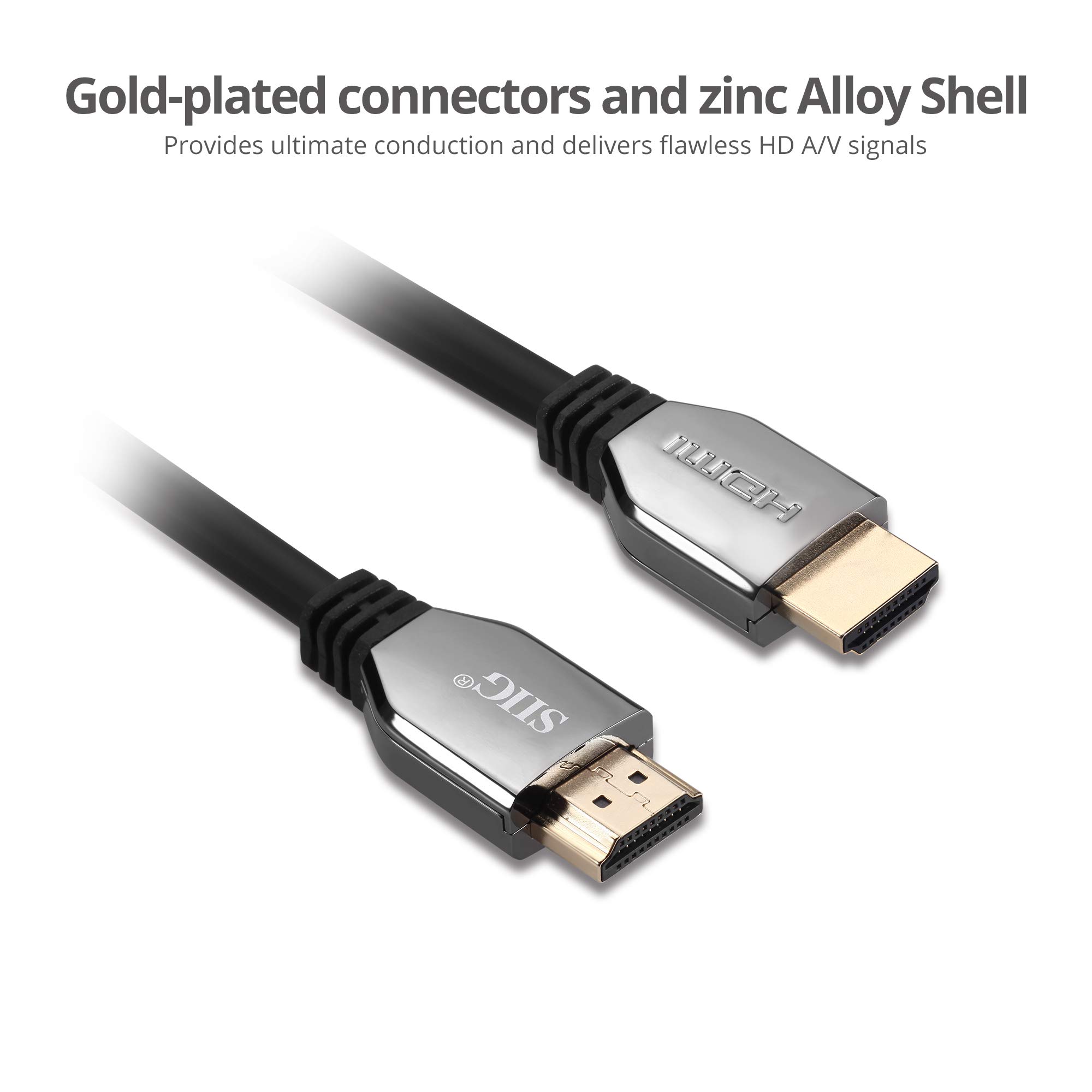 SIIG 8K Ultra High Speed Cavo HDMI - 3 m, HDMI 2.1 8K, 48 Gbps, Dynamic HDR, 4K/120 Hz, eARC, HDCP 2.3 DSC, per PS5, Xbox Series X, RTX 3XXX, RX 6XXX, Apple TV e altri (CB-H21611-S1)