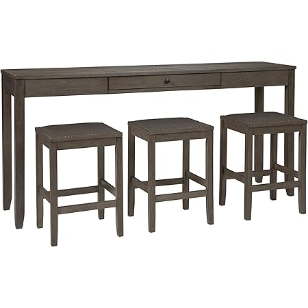 Amazon.com - Signature Design by Ashley Rokane Urban Farmhouse 25" Counter Height Dining Room ...