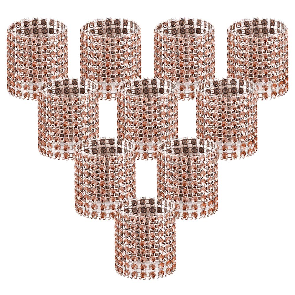 Accmor 100pcs Napkin Rings, Champagne Napkin Rings Buckles