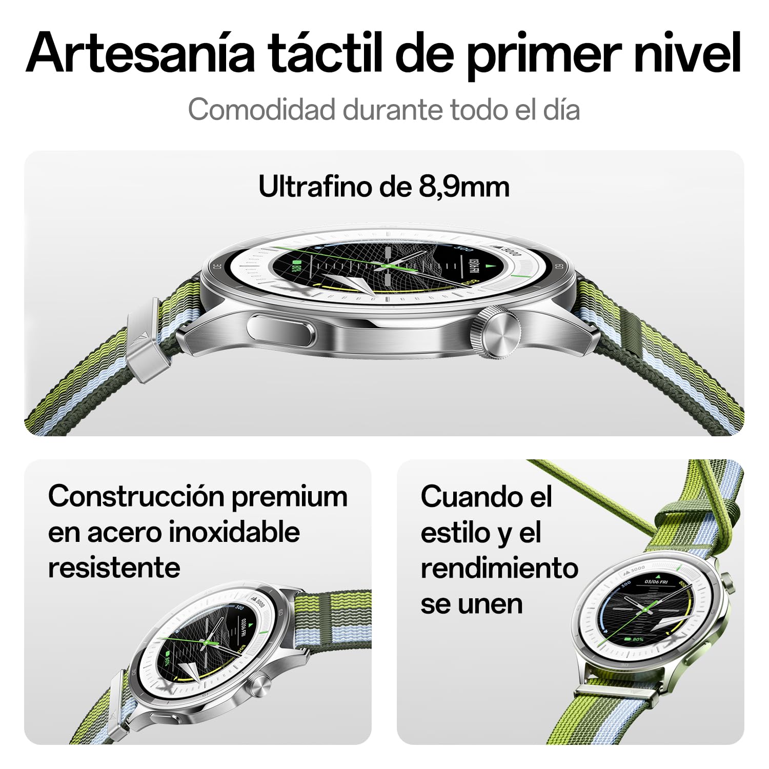 OPPO Watch S Reloj Inteligente, 1.96 Pulgadas AMOLED Pantalla, 100+ Modos Deportivos, Llamadas Bluetooth, hasta 12 Días de Batería