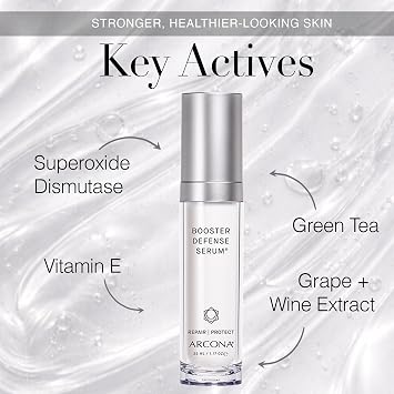 ARCONA Booster Defense Serum - Skin Protecting Antioxidant Face Serum - Protects Skin From Free Radicals & Premature Aging - With Green Tea & Vitamin E - 1.17 oz (35 ml)