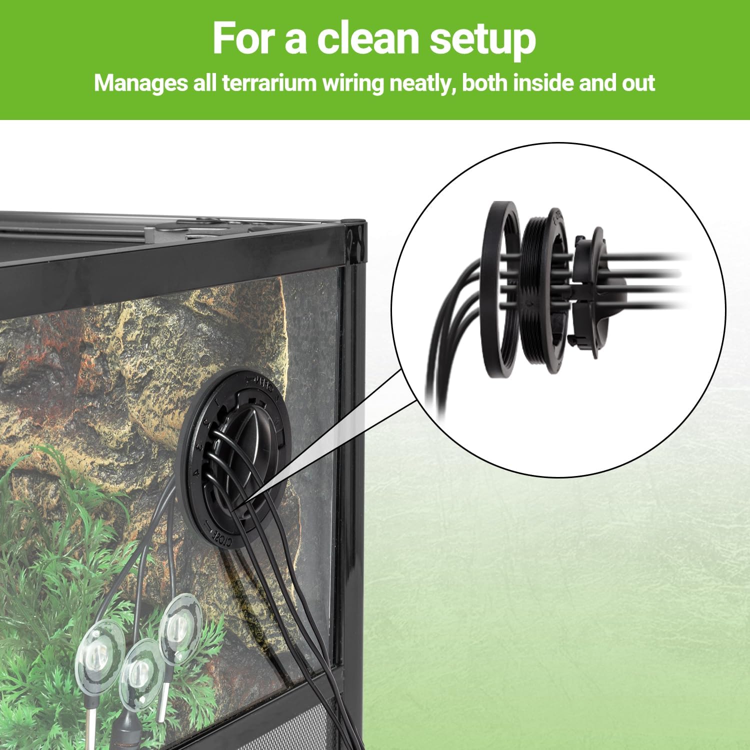 REPTI ZOO 67Gallon Reptile Large Terrarium 48" x 18" x 18" Upgrade Glass Front Opening Tank Sliding Door with Screen Ventilation Reptile Terrarium