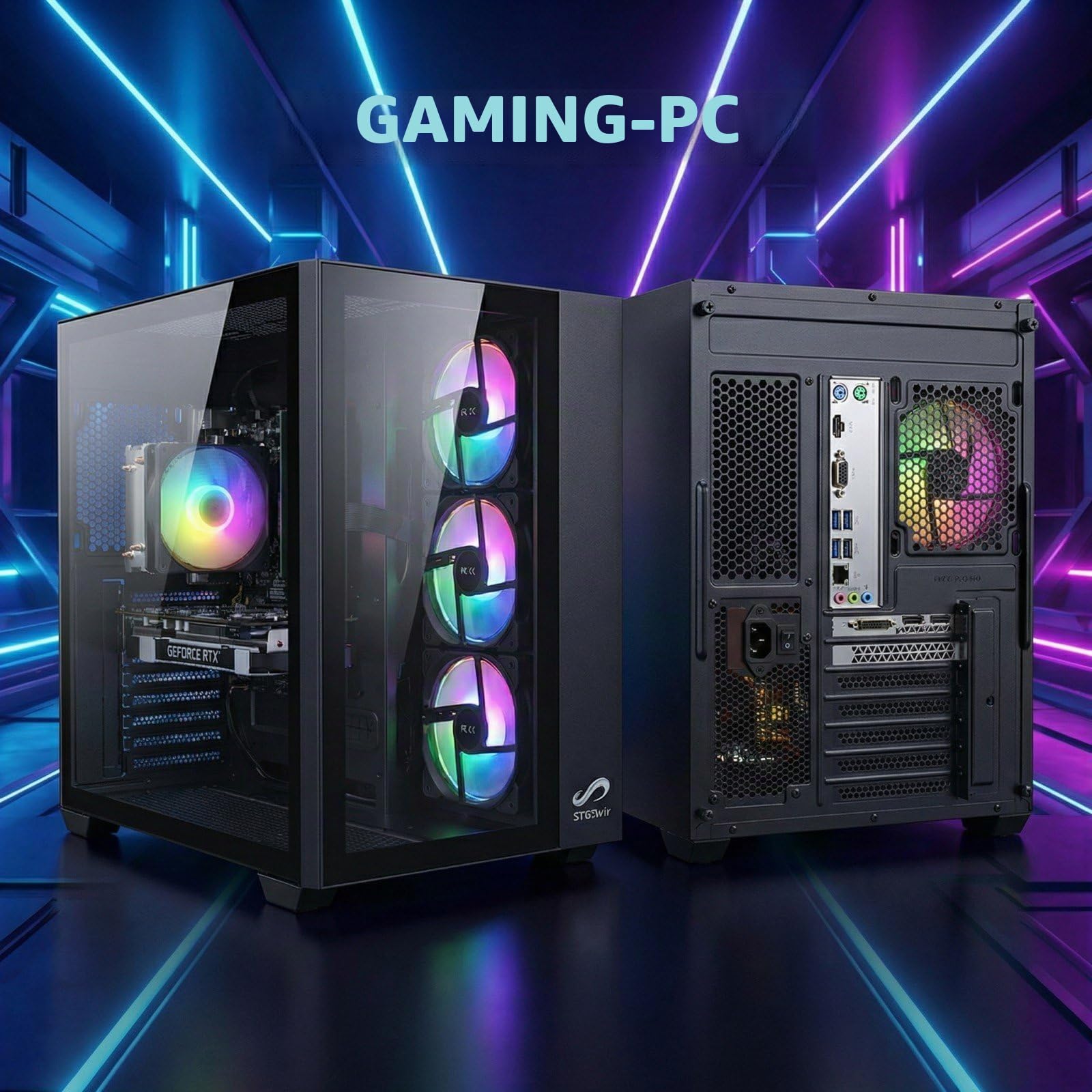 STGsivir Gaming PC, Ryzen 5 3400G, RTX 2060 Super 8G,16G DDR4,1T SSD