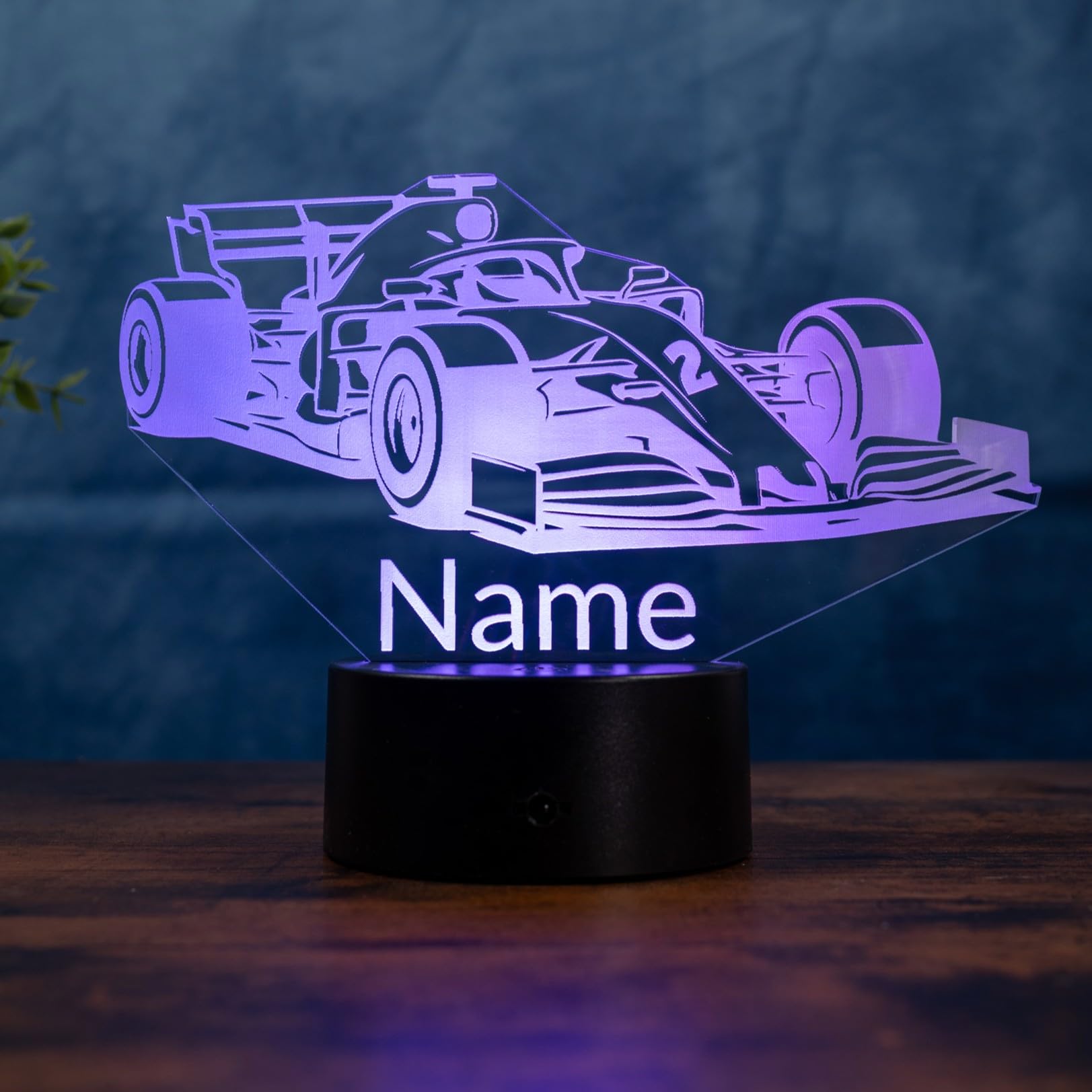Formula 1 lampada personalizzata – Luce notturna a LED con nome, formula regalo auto per bambini e uomini, decorazione per cameretta dei bambini, camera da letto e appassionati di sport