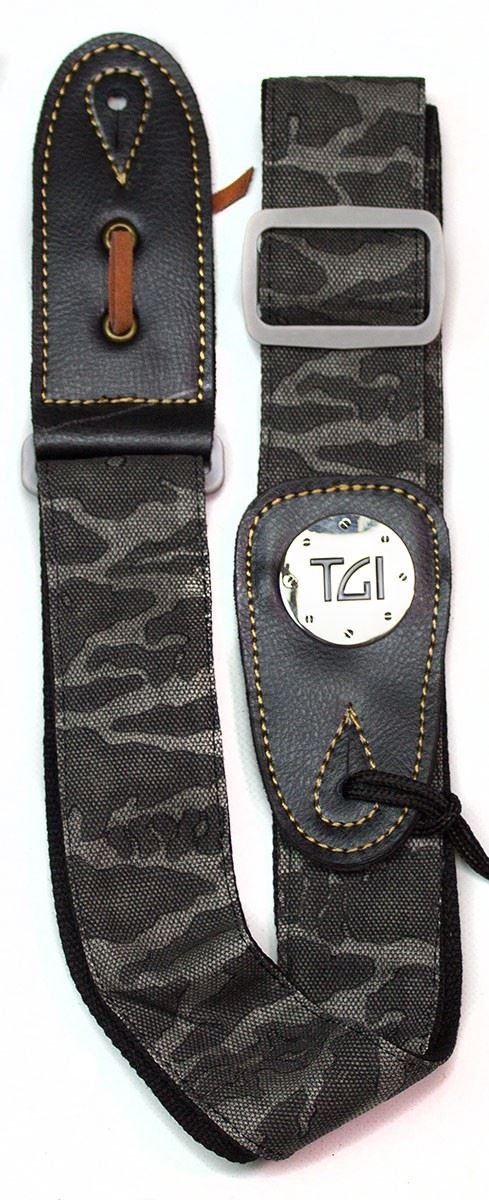 Tgi Black Camo Guitar Strap Denim Series.