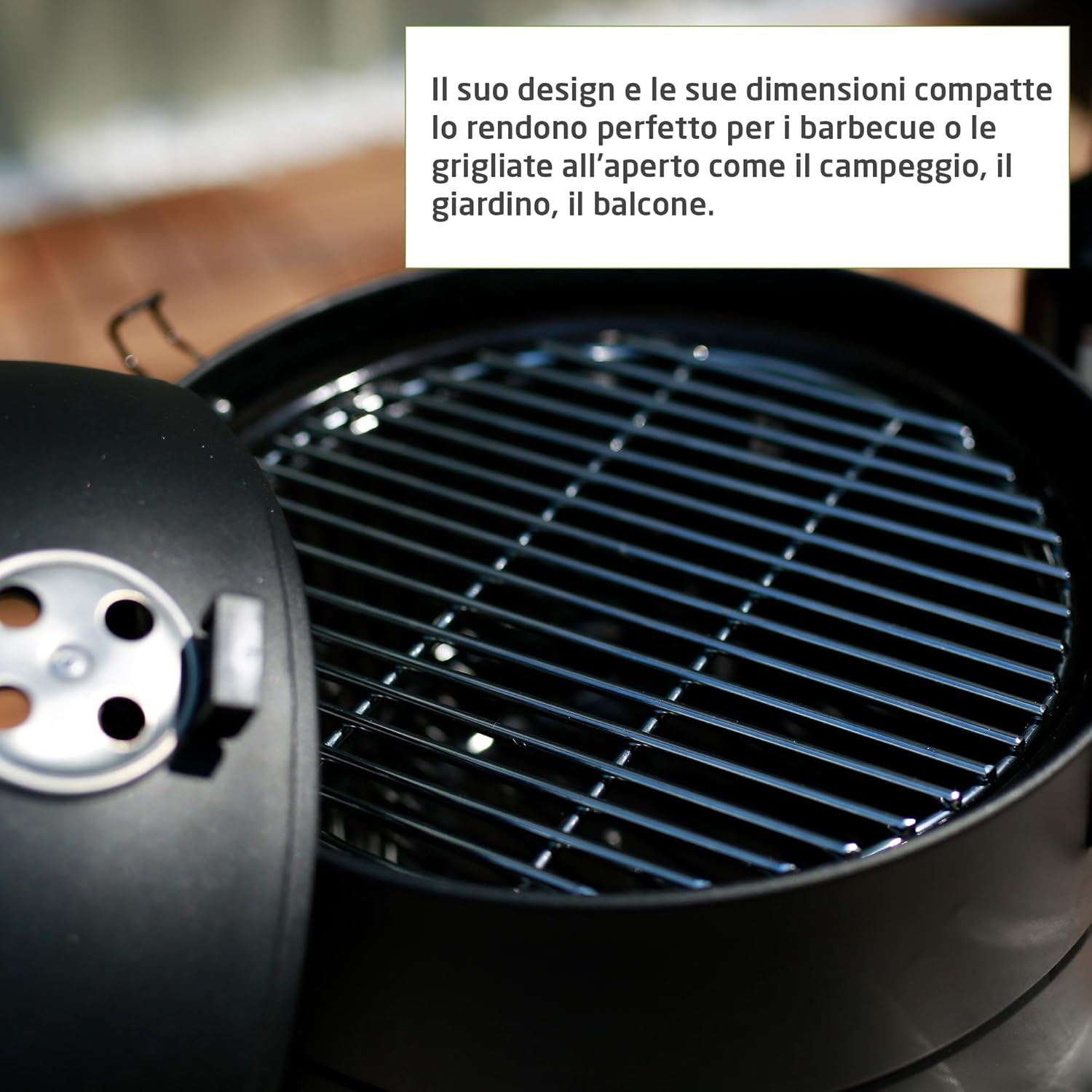 Amig - Fireplus Barbecue portatile a carbonella o a legna | Barbecue da tavolo compatto | Con sistema di ventilazione e serbatoio per la cenere | Griglia in acciaio Ø29 cm | Dimensioni: Ø34,5x42,8cm Amig - Fireplus Barbecue portatile a carbonella o a legna | Barbecue da tavolo compatto | Con sistema di ventilazione e serbatoio per la cenere | Griglia in acciaio Ø29 cm | Dimensioni: Ø34,5x42,8cm