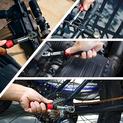 Miniatura 8 de Llave dinamométrica de accionamiento de 14 pulgada, 10-50 pulgadaslibras. (1-6 Nm), acero al cromo vanadio, incluye funda protectora