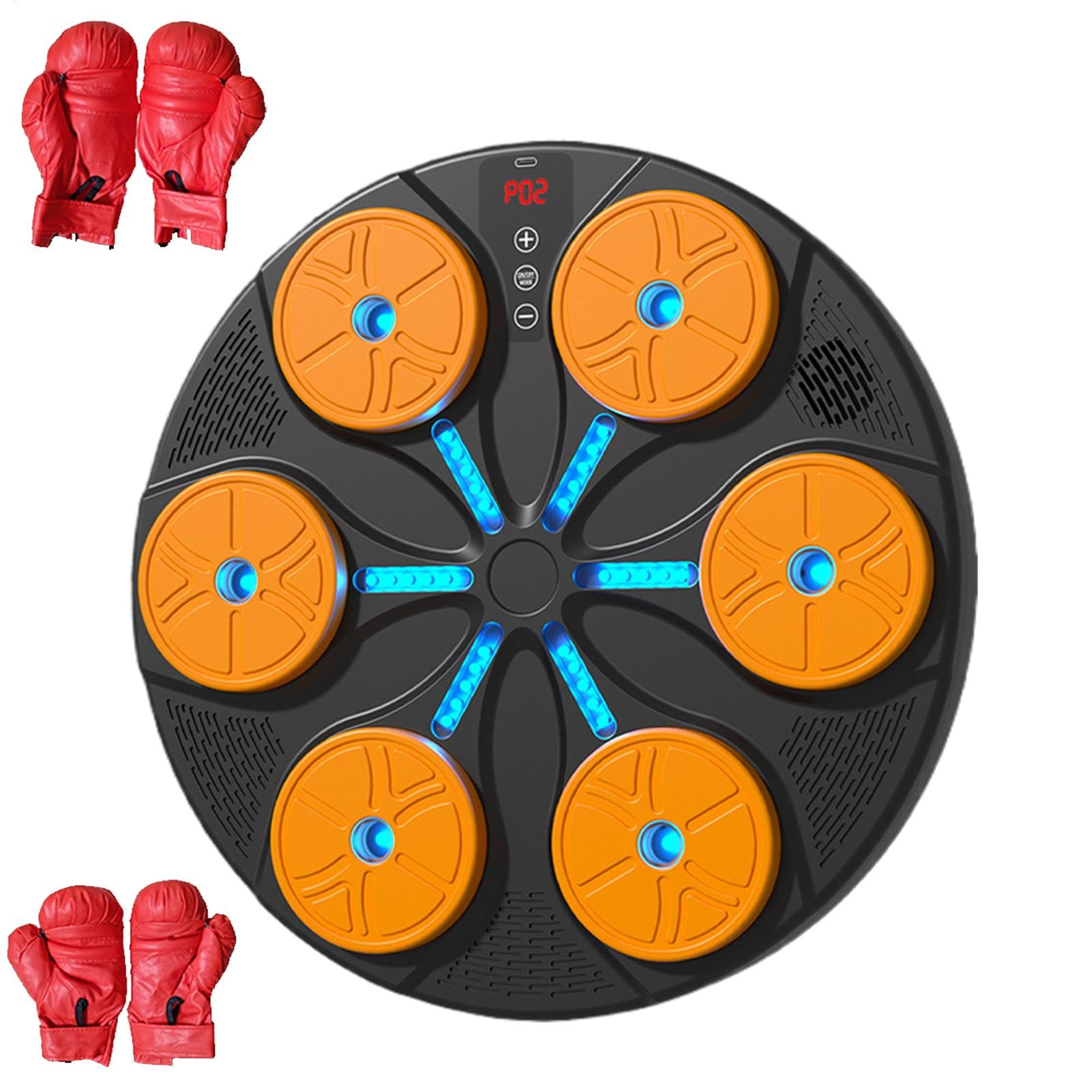 Máquina De Boxeo Musical Entrenador Electrónico con 8 Modos | Con Iluminación RGB, De Pared Y Música para Entrenamiento, Deporte, Hombres, Mujeres, Hogar,