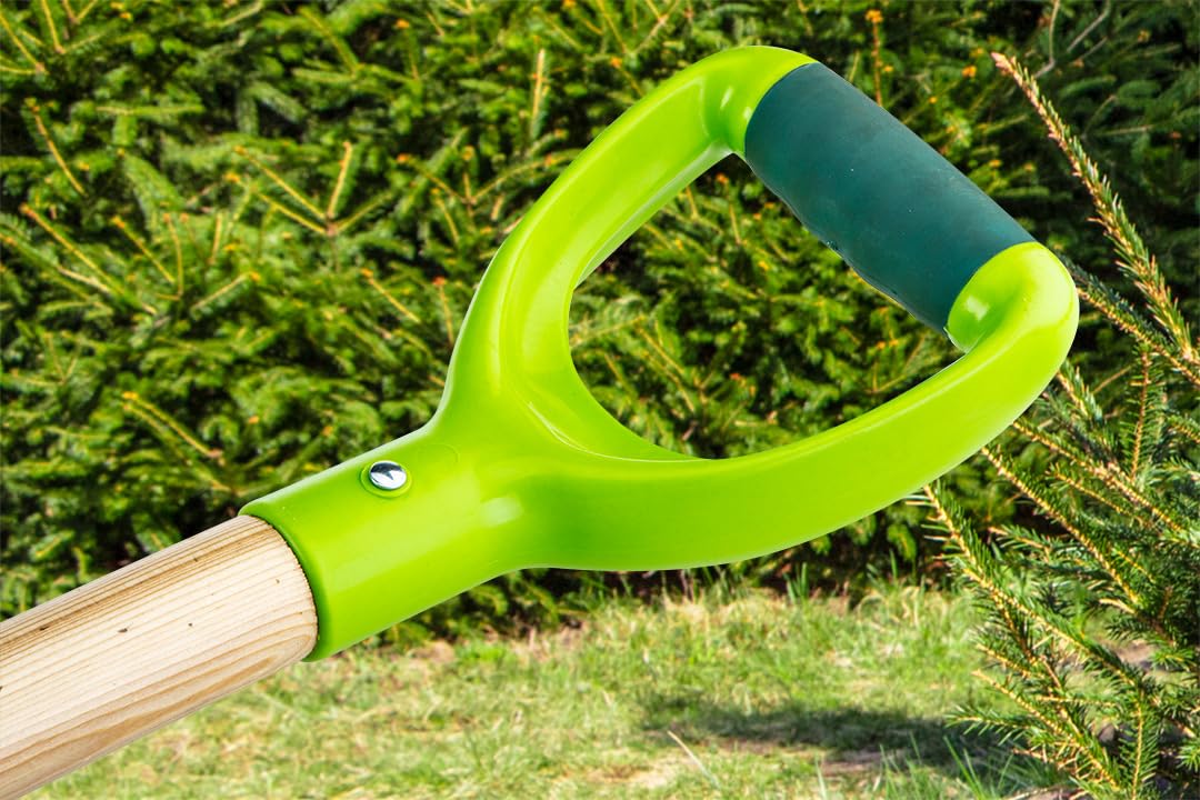 VERTO Forchette da fieno, forchetta a vanga: forchetta per scavare e allentare | Manico ergonomico a D, lunghezza 115 cm, solido, forchetta per terreni duri e rocciosi, con 4 denti