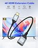 Cable Extensor HDMI 6 pies, cable extensor HDMI 4K@60Hz | Cable adaptador macho a hembra 6 pies 4K, 2K, 1080P, ARC, HDR, 3D compatible con TV Stick, Laptop, HDTV, Monitor, Xbox, PS5/PS4 3