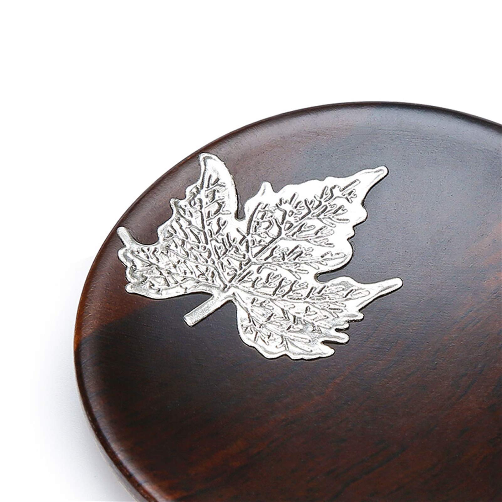 Sous-bocks 6 pièces Ensemble doré Jade Ensemble de thé Jade Ensemble d'accessoires Ebony Coaster Tea Coaster Isolation Plaque de thé sous-verres