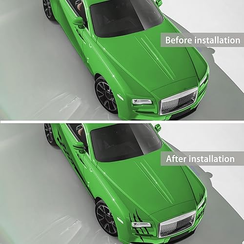 Miniatura 2 de LANZMYAN Adhesivo de vinilo para el cuerpo del automóvil, calcomanía para puerta lateral de carreras con espejo retrovisor, calcomanías deportivas,