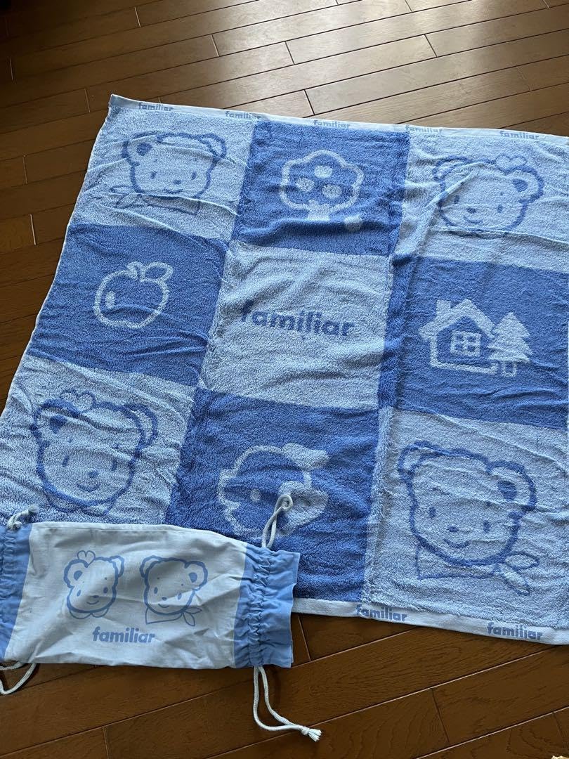 新品　familiar タオルケット　75cm x 95cm ブルー Amazon.co.jp: familiar ファミリア タオルケット タオル 大判 タオル