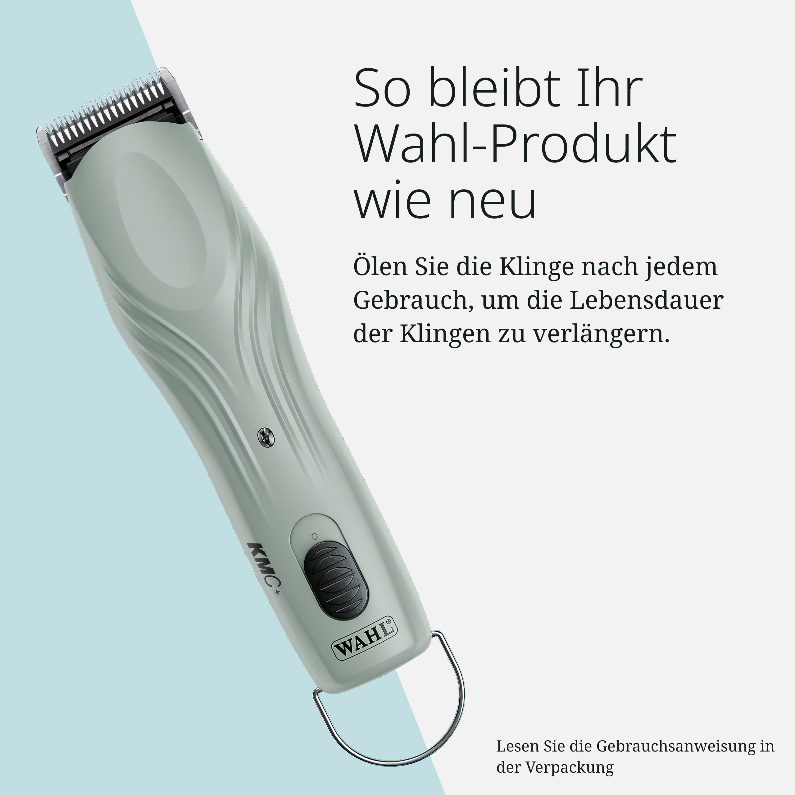 Wahl KMC+ Tierhaarschneider, Netz oder Akku, 120 Minuten Laufzeit | Tierhaarschneider mit bürstenlosem Motor, 3700 und 4500 U/min, #10 Prime Klinge, Netz oder Akku, 120 Minuten Laufzeit