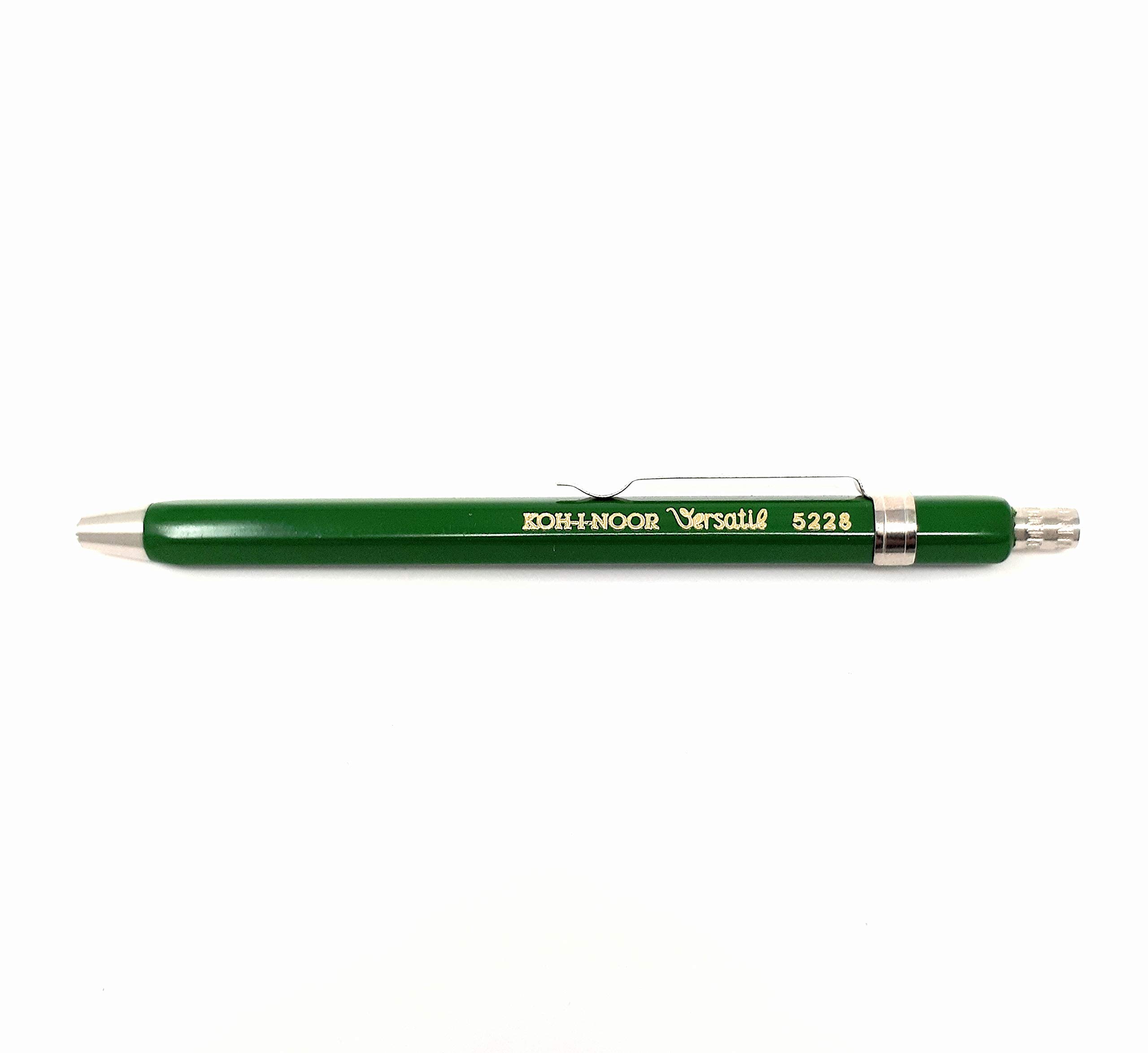 KOH-I-NOOR Versatil 5228 - Metal Mechanical Pencils with Sharpener, Lead 2mm - green