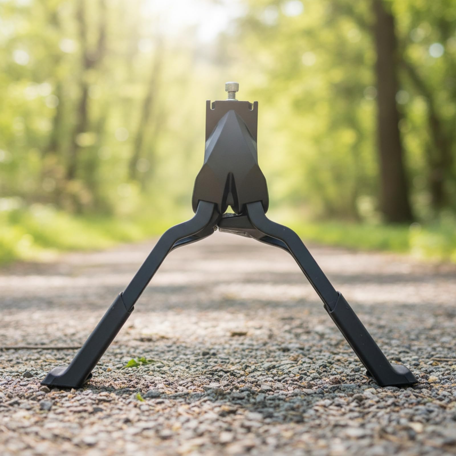 Béquille de Vélo Centre Support Pied Cric Structure Robuste en Alliage d'Aluminium tabilité à Double Jambe et Embouts en Nylon Antidérapants Hauteur