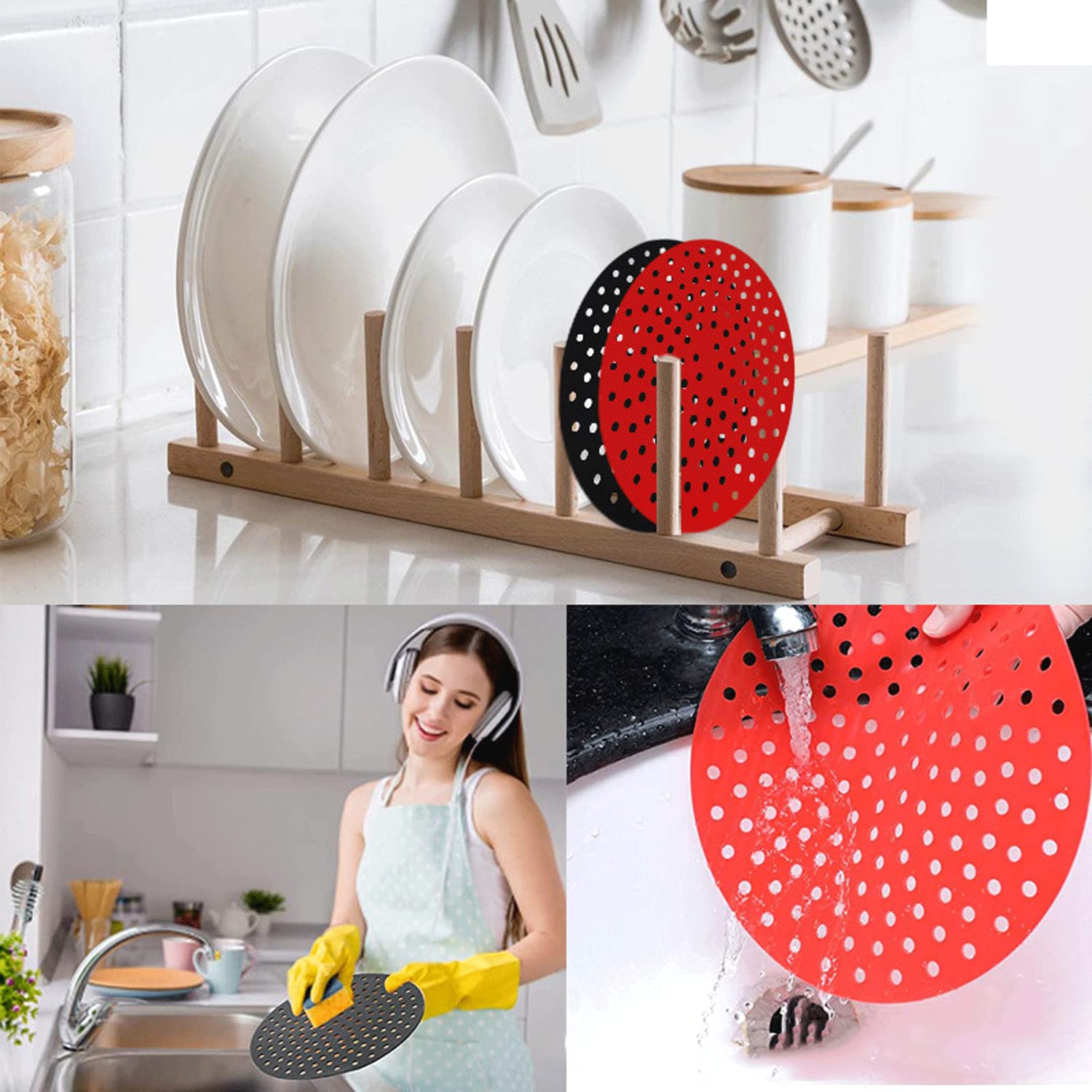 3 fodere per friggitrice ad aria in silicone da 3 a 7 L