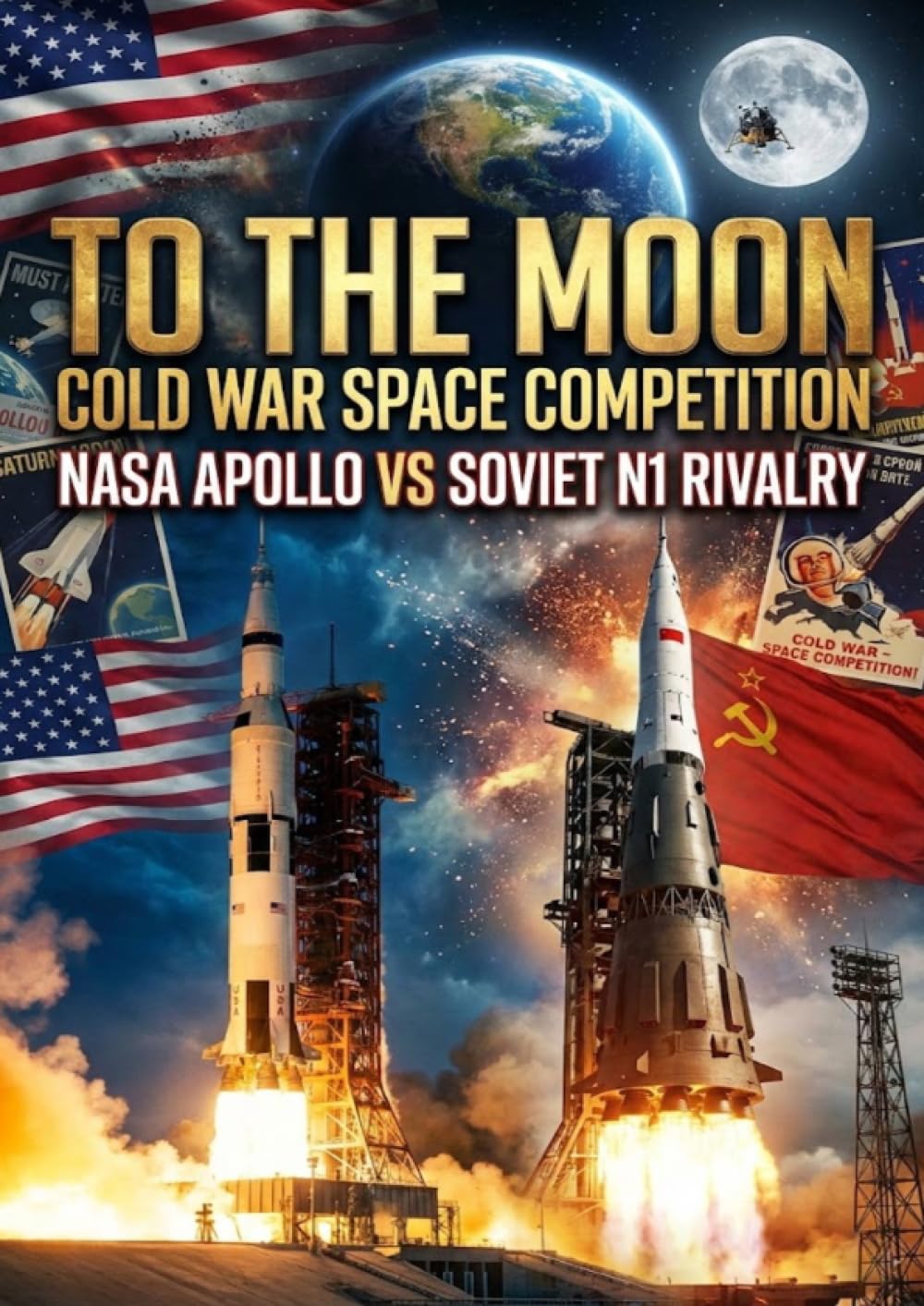 To the Moon: Cold War Space Competition: NASA Apollo vs Soviet N1 Rivalry