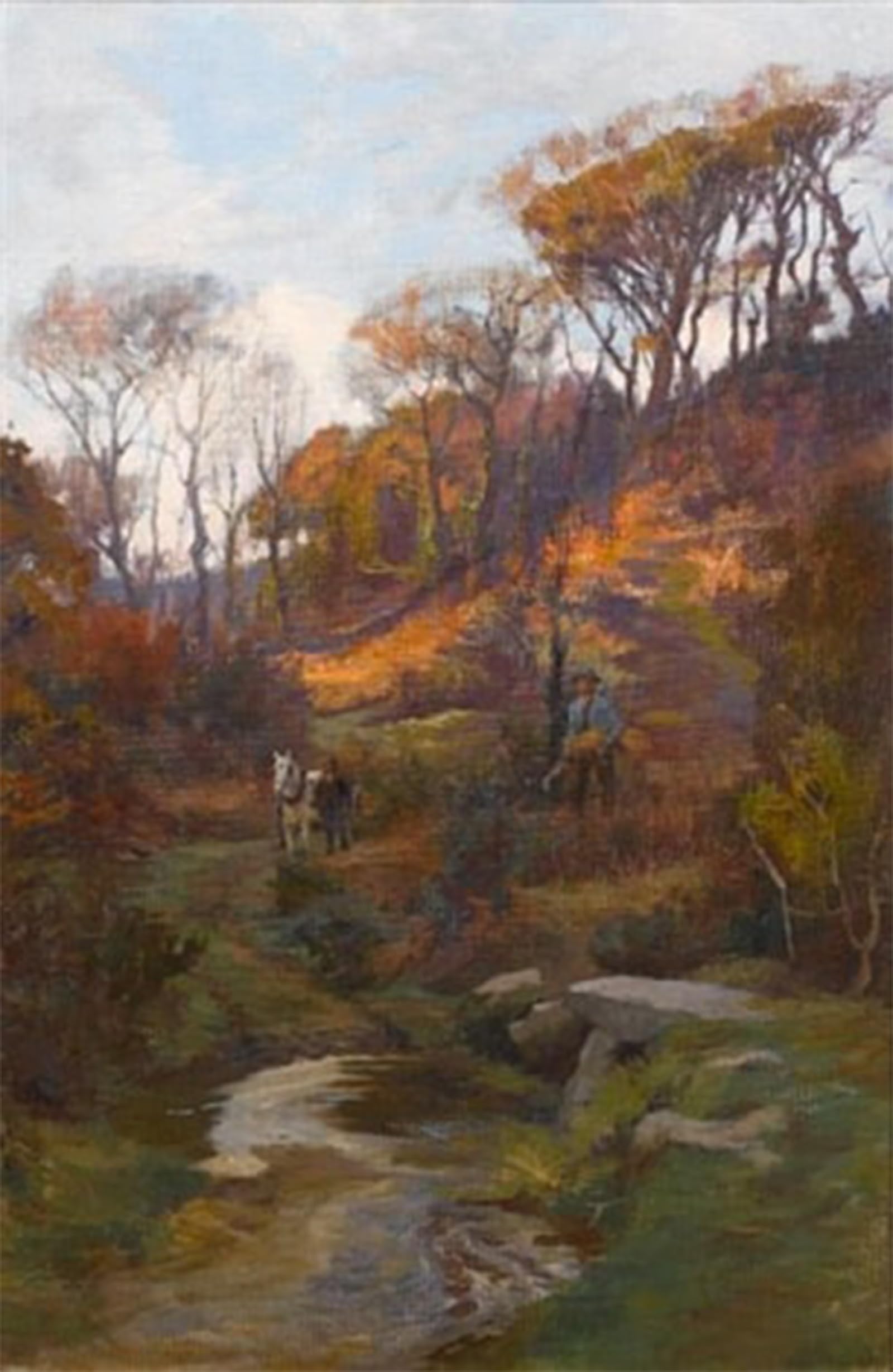 ARTXLXXBN Famous Prints Artwork Pictures Poster Painting Art the Path to the Village by Elizabeth Adela Stanhope Forbes Artwork Landscape Pictures for Home Decor 60x90cm