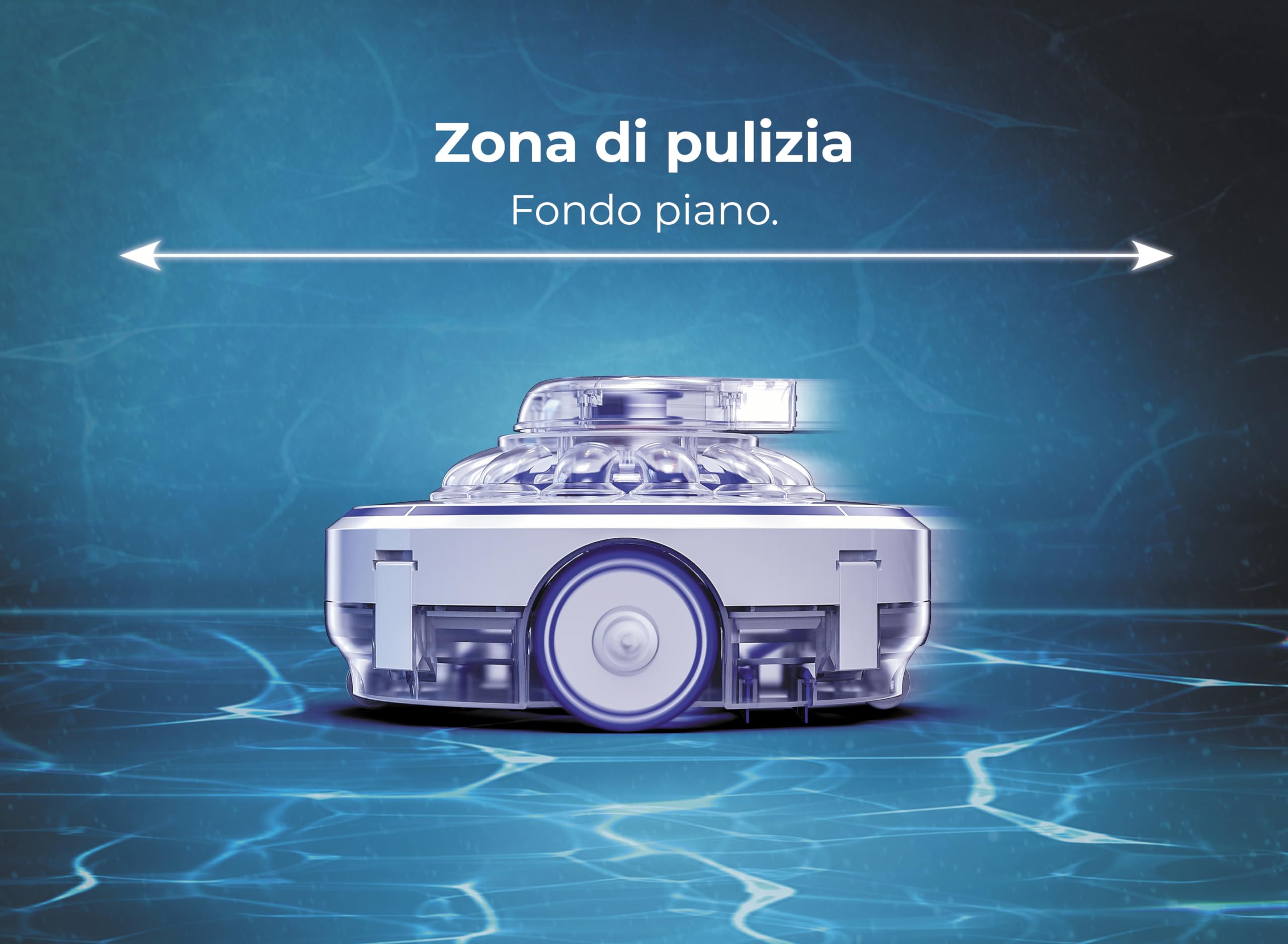 GRE RBR60. Pulitore per piscine senza fili, autonomia di 60 minuti, per piscine fino a 35 m²