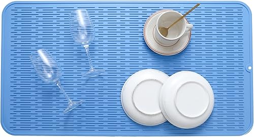 Miniatura 1248 de Tapete de silicona para secado de platos para múltiples usos, fácil de limpiar, ecológico, resistente al calor, tapete de silicona para encimera