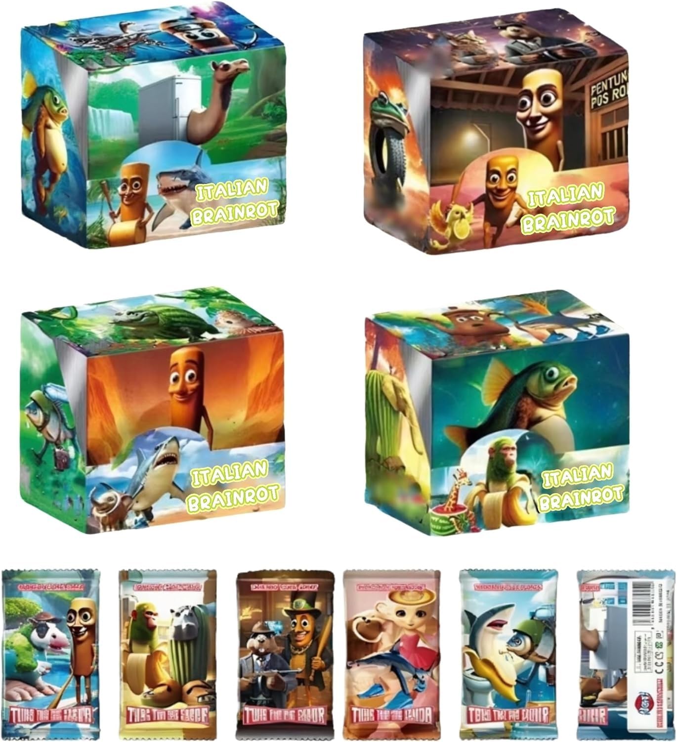 Amazon.com: 1 Box/288pcs Italian Brain Cards Collection, Tralalero