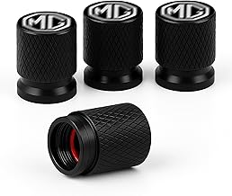 New Metal Tyre Valve Caps (Set of 4) | Laser Engraved | Anti-Leak O-Ring | Stylish Air Stem Covers | Universal Fit | Compatible with MG Hector, Astor, ZS EV