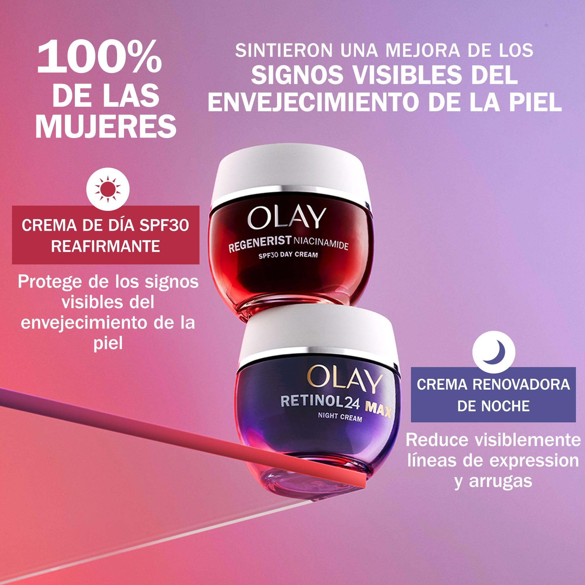OLAY Regenerist Retinol24 Max Crema Hidratante Noche 50 ml, soin visage pour usage quotidien
